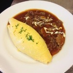 すみれ食堂 - オムハヤシライス（ランチパスポートメニュー）