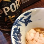 たかた森山 - 白子酢と瓶ビール(大)