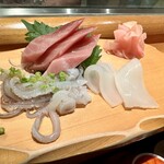 しほう田 - お造り（げそ、いか、鮪）