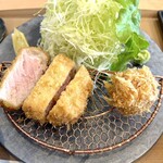 とんかつ 四十三番 松阪店 - 半特ロース・メンチ御膳