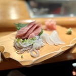 しほう田 - お造り（げそ、いか、鮪）