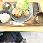とんかつ 四十三番 松阪店 - 半特ロース・メンチ御膳