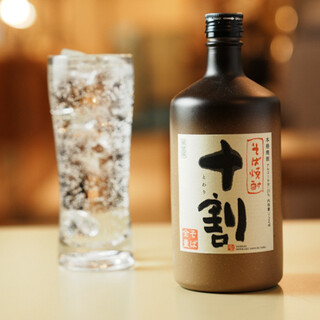 We have alcoholic beverages that go well with the food, such as soba shochu and sake. All you can drink ◎