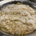 ななや - 雑炊
            和牛もつ鍋(ご飯) 1350円