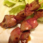 焼とり然 - 肝の炙り。レアレアで好み！