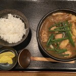 琴櫻 - カレーちゃんこうどん・おにぎりセット 870円（白ご飯変更）
