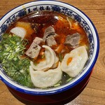 Ranshuu Ra-Men Ittenichi Men - 水餃子入り蘭州拉麺（上から）