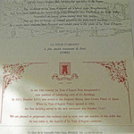 トゥールダルジャン - １９８４年に戴いたパリ本店の栞