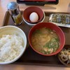 すき家 - たまかけ定食豚汁変更