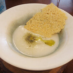 il tram - 聖護院かぶとお米のポタージュ シャモのラビオリ