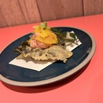 gyuunikuzushikaisenkushitempurasakabarerere - トロたく天ぷら パリパリの海苔が美味しい！！