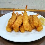 Kicchin yorozuya - エビフライ食べ放題定食の1回目の追加10本