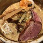 鴨出汁中華蕎麦 麺屋yoshiki - クリーミーカレーつけ蕎麦＋リゾット
