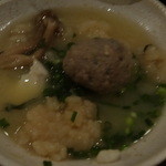 ぼうの - 鉄鍋ご飯に鰯のつみれをのせて