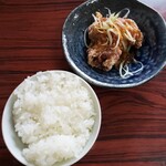 Menya Haru - 油淋鶏ラーメンセット　320円