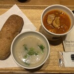 Soupstock Tokyo - 焼き鯛出汁の和風スープとカチャトーラのスープセット