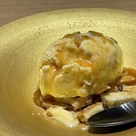 やきにく九 - 液体窒素のアイスクリーム　アップルパイ