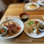 ROBIN - いなり寿司、粕汁、魚フライのランチ