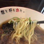 麺屋彩々 - 麺持ち上げ～