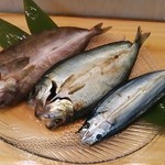 おいちゃん - 開き三兄弟!!　左から真ホッケ、にしん、さんまです。