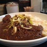 和レー屋 丁子 - ビーフ和レー・辛子オイル白葱そぼろ添え