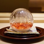 炎水 - 最後は定番の季節のフルーツ薄造り。