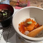 銀座和乃匠 - ウニといくらご飯、吸い物