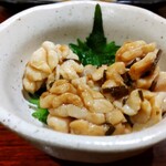 灼味噌らーめん 八堂八 - タラ白子こんぶ和え 300円