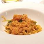 リストランテ ペガソ - Dec, 2013 ズワイガニとトマトサフランソースのメッツェリングイネ　ヴェルガモットの香り