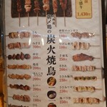 炭火焼鳥と水炊き 五郎一 - メニュー(2023年12月)