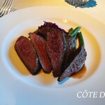 コート ドール - メイン:鹿肉のロースト(※ちなみにこの日のお魚料理はヒラメのカリカリ焼きでした)