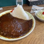 Ouji Murugi- - ムルギーカレー800円+ご飯大盛100円。辛さ増しで少しだけルーが赤い