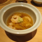 器楽亭 - 茄子と芝海老の蒸し煮