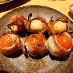 炭火焼鳥と水炊き 五郎一 - うずらの玉子巻き＆ミニトマト巻き