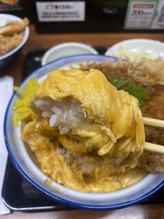 Katsudon Wakaba - 玉子でご飯を包んでパクリ