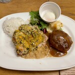 ユキオントコ - COMBI LUNCH(若鶏の香草パン粉焼き、ハンバーグ)