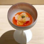 Sushi Sora - 赤海老と黄身醤油