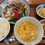 六徳 恒河沙 - 海老の豆豉炒め定食