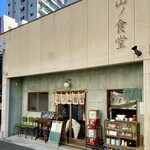 Yamano Shokudou - 外観
                      店前に昔ながらのガチャガチャがあります♪