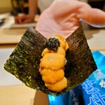 Sushi Kagura - 雲丹の海苔巻き