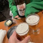 炭次郎酒場 - 乾杯瓶ビール