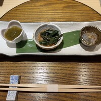 名古屋 栄 鮨 栄華 - 前菜3種