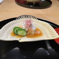 高麗橋 吉兆 なんばダイニングメゾン店 - 「先付」明石のタコの酢の物 2023‎年‎7‎月