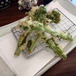 Juuwari Soba Kamoryouri Naraya - 菜の花天ぷら