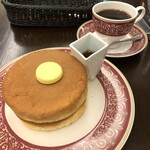 カフェ・ラ・ミル - プレーンホットケーキ ドリンクセット 1,350円