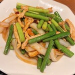 中国料理 藤菜 - 1️⃣ニンニクの芽と豚肉の炒め物