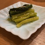 大衆酒場 永山 - 野沢菜漬け(438円)