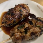 やきとり能勢 - つくね(たれ)。