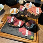 Shibuya Wagyuu Yakiniku Ushihachi Kiwami - 黒毛和牛一頭盛り(厳選肉6種･新鮮ホルモン2種)
