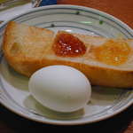 はまもとコーヒー - 2013.12モーニングサービスのトースト＆茹で玉子